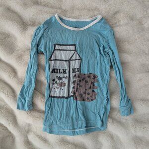 Kickee Pants 4T (pj) top, milk & cookies